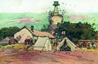 The Red Cross Camp near the Mukden Tower