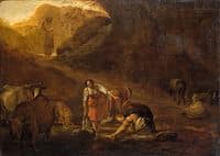 A Shepherd and Washerwomen at a Spring