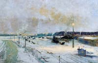 Railway Station in Winter