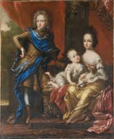 Karl XII, King of Sweden, his Sister Hedvig Sofia and Queen Ulrika Eleonora
