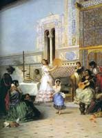 Genre Scene at the Alcazar of Seville