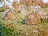 Haystacks on the Farm