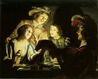 Musical group by candlelight