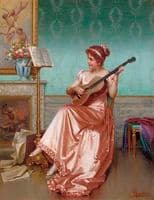 In the music room