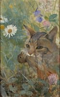 A Cat with a Young Bird in its Mouth