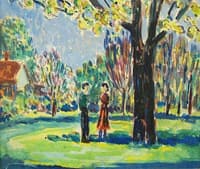 Two Figures in Meadow