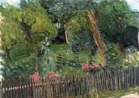 Country Garden with Fence