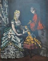 Interior with Two Women and a Child