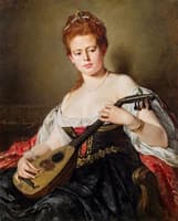 Woman with mandolin
