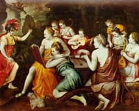 Athena with the Muses