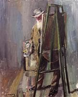 Self-portrait with Easel