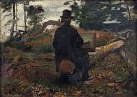 Painter Frederik Hendrik Kaemmerer at Work in Oosterbeek