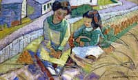 Woman with a Girl on a Hill