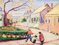 Three Children Playing on Provincetown Street