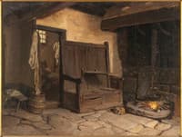 A Cottage Interior. Study