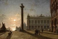 The Piazetta in Venice by Night
