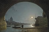 A view of the Thames with Saint Paul's Cathedral from Blackfriars