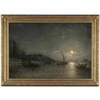 A moonlit view on the Grand Canal, Venice
