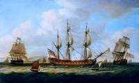 The East Indiaman 'Francis' in Three Positions, off Dover