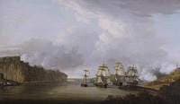 Forcing the Boom on the Hudson River, 9 October 1776
