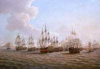Rodney's Fleet Taking in Prizes after the Moonlight Battle, 16 January 1780