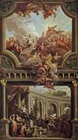 Aeneas before Dido, and Venus Supplicating Jupiter (sketch for a wall and ceiling decoration)