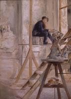 Rodin in His Studio