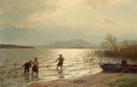 Fishing by the shore