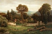 Figures in a summer landscape
