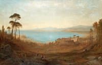Italian landscape with ruins