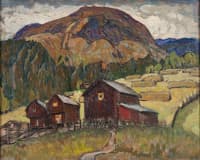 Summer Landscape with Shielings. Study from North Norway