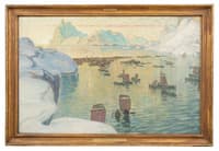 The Fishing Fleet Going Out. Study from North Norway