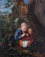Boys with a Trapped Bird