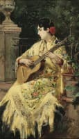 Spanish Woman Playing Guitar