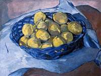 Lemons in a Blue Basket