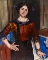 Portrait of Charlotte Corinth in Brown Blouse