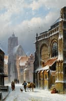 A Snow-Covered Street in Zaltbommel