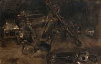 Church Plate and Images. Study for Waldemar Atterdag Holding Visby to Ransom
