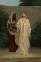 Oriental Woman with Her Servant