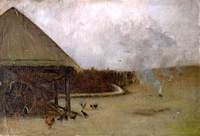 Farmyard Scene with Poultry