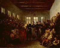 The Prince of Orange visits the flood victims in the Amsterdam Orphanage