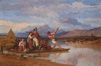 The Italian Family: Ferry on the River Ninfa