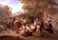 Neapolitan Peasants at a Fountain
