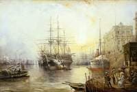 View of Greenwich in 1877 Showing the Training Ship HMS 'Warspite'