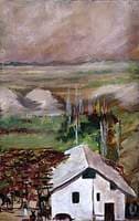 Landscape with a Farm House, Vineyard and Donkeys