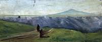 Mountainous Landscape with Figures and a Distant Mount Tabor