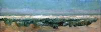 Desert Landscape with Figures Approaching an Oasis