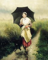 Young Girl with an Umbrella