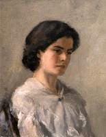 Marian (May) Powys with a Lace Shawl