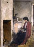 May Powys, by the Fire